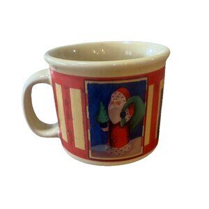 Susan Zulauf Soup Cup Coffee Mug Large Christmas Holiday Ceramic Yellow Vintage